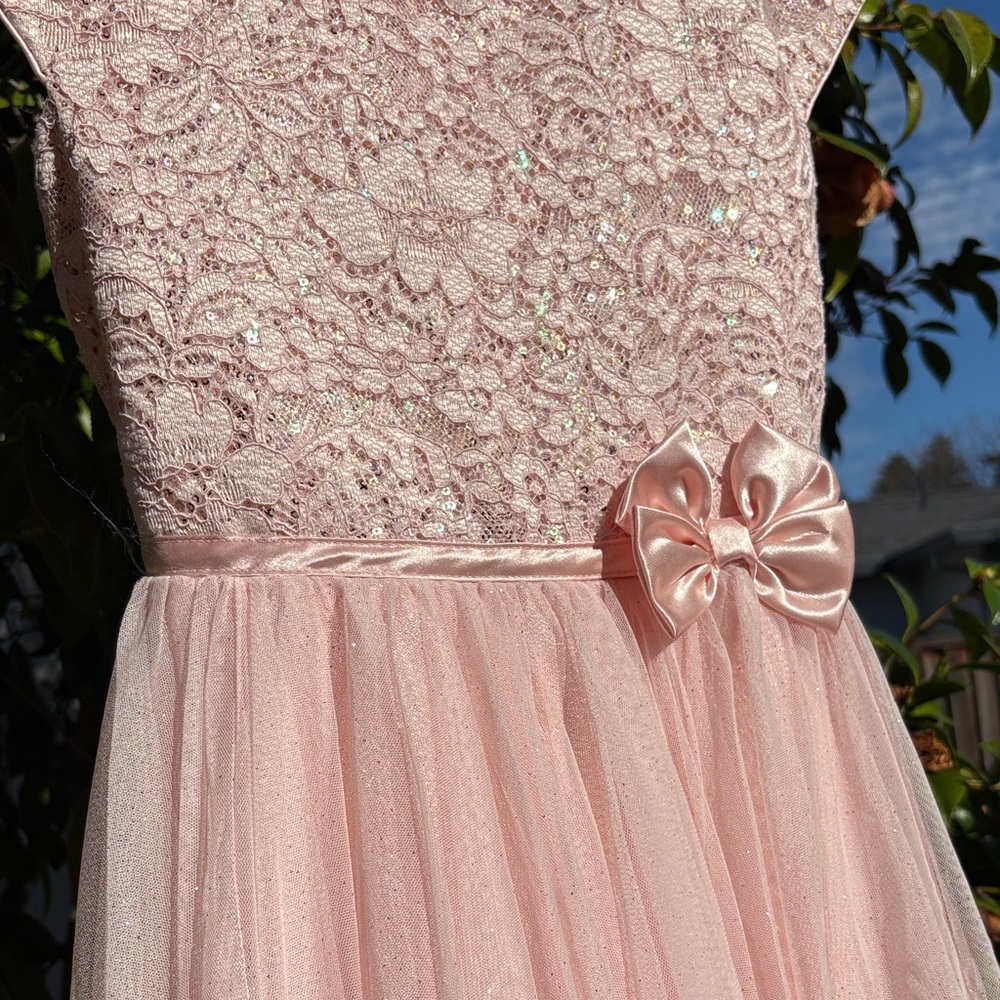 Jona Michelle Girl’s Pink Party Dress - Size 12 - Picture 13 of 16